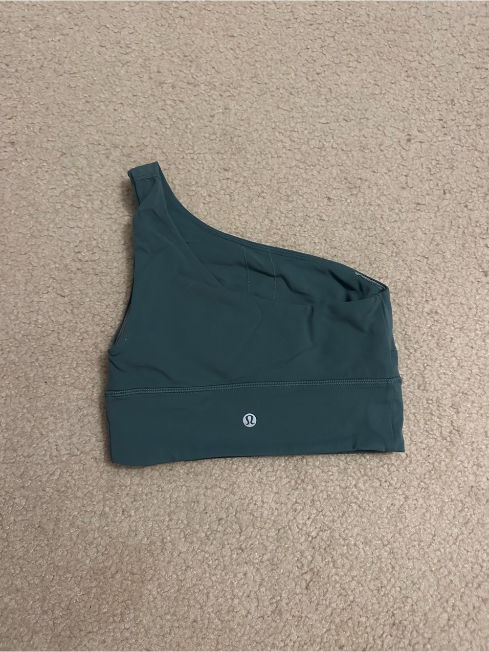 Lululemon One-Shoulder Crop Top in Green Size 4